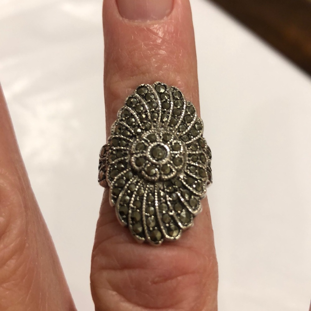 Sterling marcasite ring